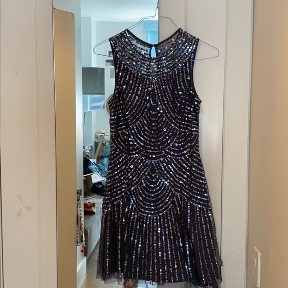 Blue sparkling dress